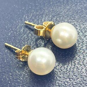 14kt Yellow Gold Sea Magic By Mikimoto 6.5 mm Akoya Cultured Pearl Earrings